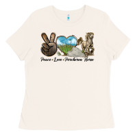 Bone Peace Love Percheron Horse Ladies Tee - LillyAllenDesigns