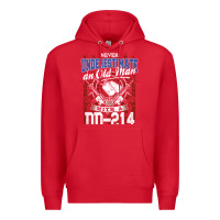 Red old man with dd214 proud veteran Premium Hoodie - linhVisuals