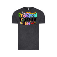 Vintage Black Preschool Teacher Life Vintage Tee - LillyAllenDesigns