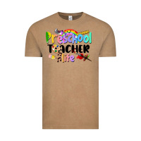 Vintage Coffee Preschool Teacher Life Vintage Tee - LillyAllenDesigns