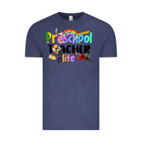 Vintage Denim Preschool Teacher Life Vintage Tee - LillyAllenDesigns
