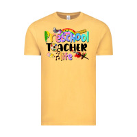 Vintage Mustard Preschool Teacher Life Vintage Tee - LillyAllenDesigns