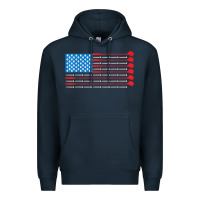 Navy patriotic golf usa flag Premium Hoodie - linhVisuals