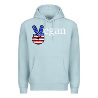 Blue Mist peace american flag vegan Premium Hoodie - linhVisuals