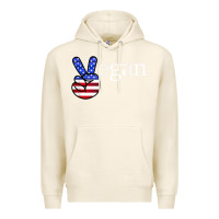 Tofu peace american flag vegan Premium Hoodie - linhVisuals