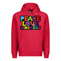 Cardinal peace love kindness Premium Hoodie - linhVisuals