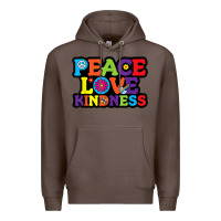Coffee peace love kindness Premium Hoodie - linhVisuals