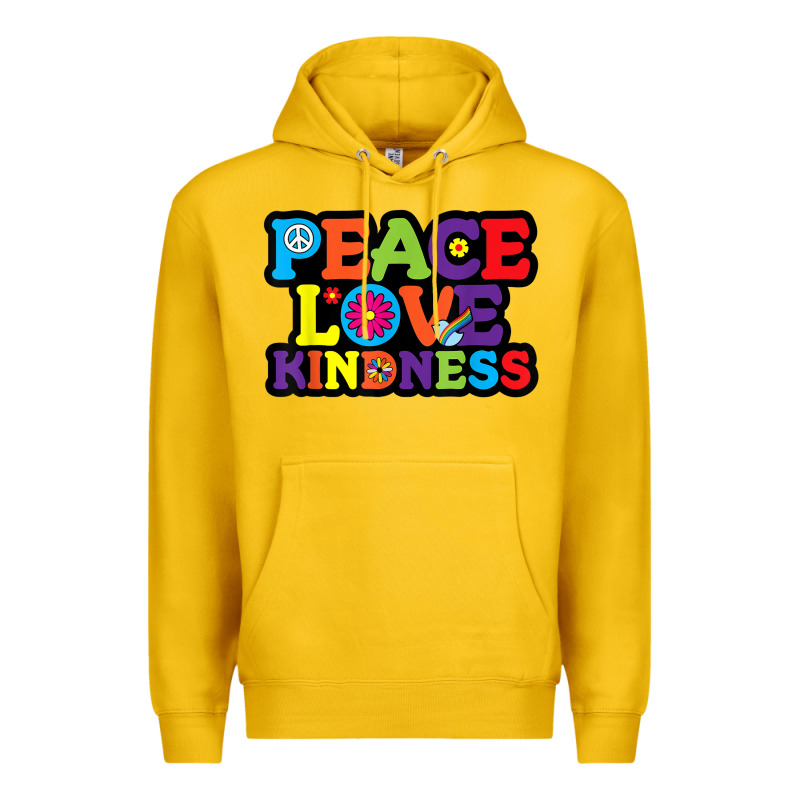 Peace Love Kindness Premium Hoodie by linhVisuals | Teevron