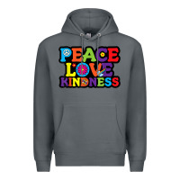 Rock peace love kindness Premium Hoodie - linhVisuals