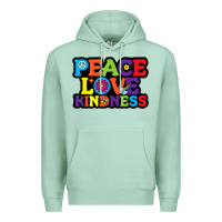 Seafoam peace love kindness Premium Hoodie - linhVisuals
