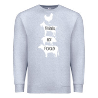 Heather Grey Friend Not Food Premium Sweatshirt - Bettercallsaul