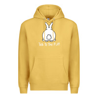 Antique Gold bunny talk to the puff premium Premium Hoodie - linhVisuals