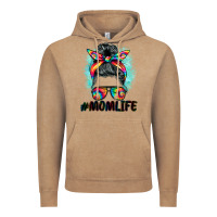 Vintage Coffee tie dye momlife messy bun Vintage Hoodie - BarkalooDesign