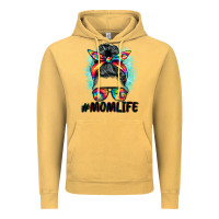 Vintage Mustard tie dye momlife messy bun Vintage Hoodie - BarkalooDesign