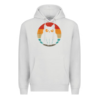 Dove Grey cat retro style vintage Premium Hoodie - linhVisuals
