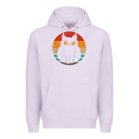 Lilac cat retro style vintage Premium Hoodie - linhVisuals