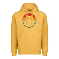 Mustard cat retro style vintage Premium Hoodie - linhVisuals
