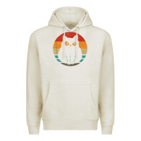 Oatmeal Heather cat retro style vintage Premium Hoodie - linhVisuals