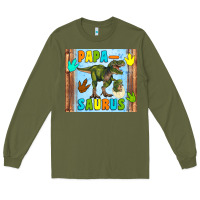 Army Green papa saurus Long Sleeve Tee - Artiststas