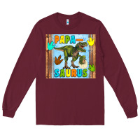 Burgundy papa saurus Long Sleeve Tee - Artiststas
