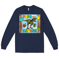 Navy papa saurus Long Sleeve Tee - Artiststas