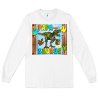 White papa saurus Long Sleeve Tee - Artiststas