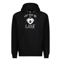 Black you had me at woof puppy dog lover Premium Hoodie - linhVisuals