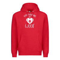 Red you had me at woof puppy dog lover Premium Hoodie - linhVisuals