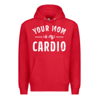Red your mom is my cardio Premium Hoodie - linhVisuals