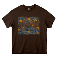 Chocolate Brown tooled leather fall background Heavy Core Tee - RanaPortraitStore