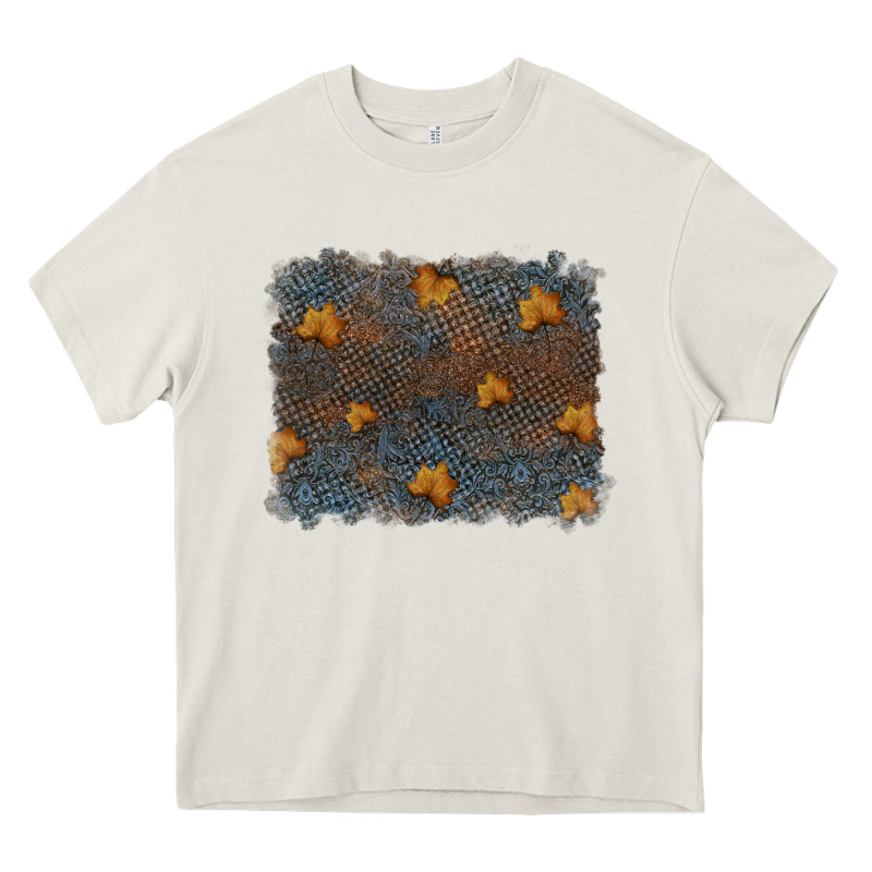 Tooled Leather Fall Background Heavy Core Tee by RanaPortraitStore | Teevron