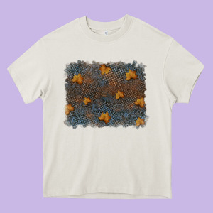 Tooled Leather Fall Background Heavy Core Tee Designed By Ranaportraitstore