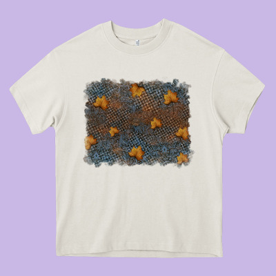 Tooled Leather Fall Background Heavy Core Tee Designed By Ranaportraitstore