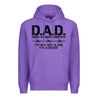 Purple d.a.d. dads against diapers men's humor funny t shirt Premium Hoodie - linhVisuals