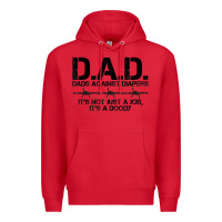 Red d.a.d. dads against diapers men's humor funny t shirt Premium Hoodie - linhVisuals