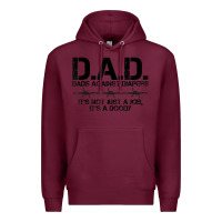 Burgundy d.a.d. dads against diapers men's humor funny t shirt Premium Hoodie - linhVisuals