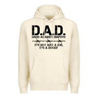 Sandshell d.a.d. dads against diapers men's humor funny t shirt Premium Hoodie - linhVisuals