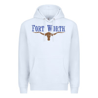 White vintage fort worth texas flag men women kids Premium Hoodie - linhVisuals
