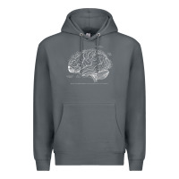 Rock vintage human anatomy brain tee t tshirt Premium Hoodie - linhVisuals