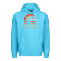 Ocean Blue vintage retro what a save rocket soccer car league Premium Hoodie - linhVisuals