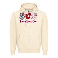 Sandshell Peace Love Cna Zipper Hoodie - RanaPortraitStore