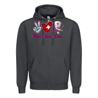 Smoke Peace Love Cna Zipper Hoodie - RanaPortraitStore
