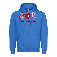 True Royal Peace Love Cna Zipper Hoodie - RanaPortraitStore