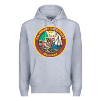 Heather Grey salisbury university vectorized Premium Hoodie - linhVisuals