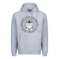 Heather Grey Benedictine University Premium Hoodie - linhVisuals