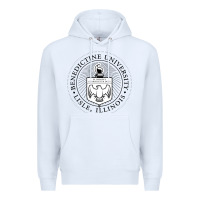 White Benedictine University Premium Hoodie - linhVisuals