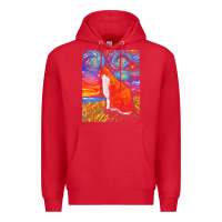 Red cat t  shirt orange and white tabby cat t  shirt Premium Hoodie - linhVisuals