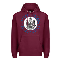 Burgundy university of maine at presque Premium Hoodie - linhVisuals