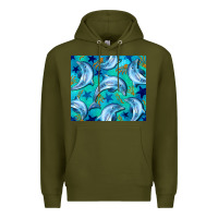 Army Green dolphin tumbler Premium Hoodie - BarkalooDesign