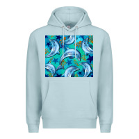 Blue Mist dolphin tumbler Premium Hoodie - BarkalooDesign